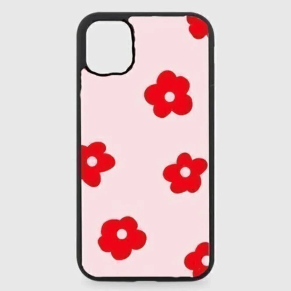 Red flower phone case